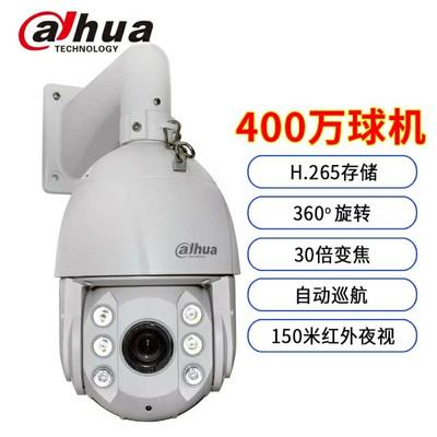 大华智能网络球机400万30倍变焦旋转150米H.265高清DH-SD6C84E-GN